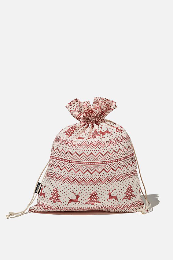 Foundation Medium Gift Bag, CHRISTMAS FAIR ISLE