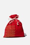 Foundation Personalised Merry Medium Gift Ba, CHRISTMAS RED