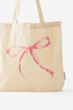 Foundation Factorie Tote Bag, WATERCOLOUR BOW - alternate image 2