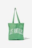 Foundation Adults Organic Tote Bag, GREEN LOS ANGELES