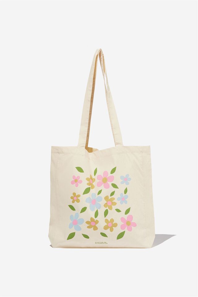 Foundation Adults Organic Tote Bag, BLOOMS