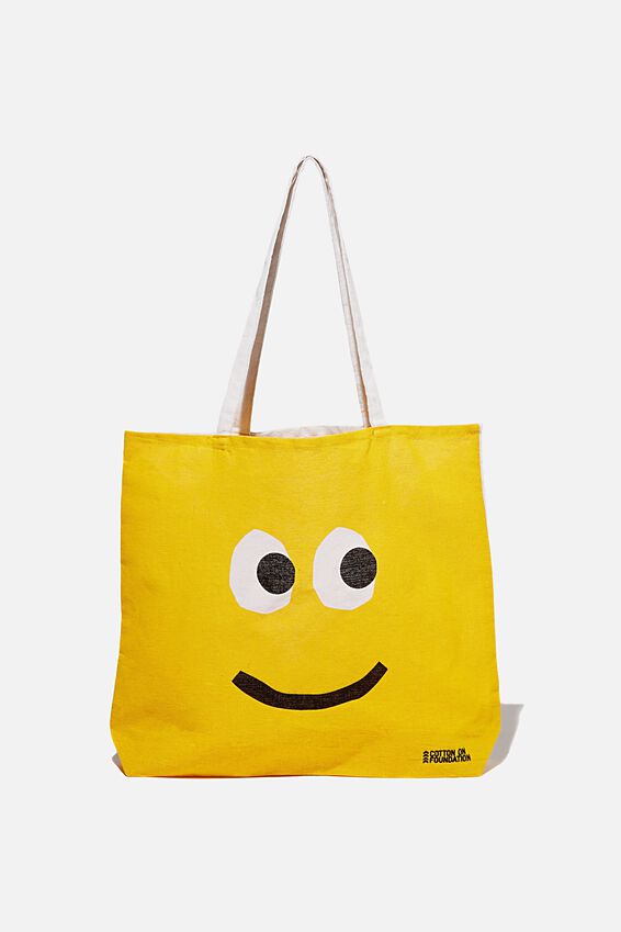 Typo Difference Tote Bag, SMILEY FACE