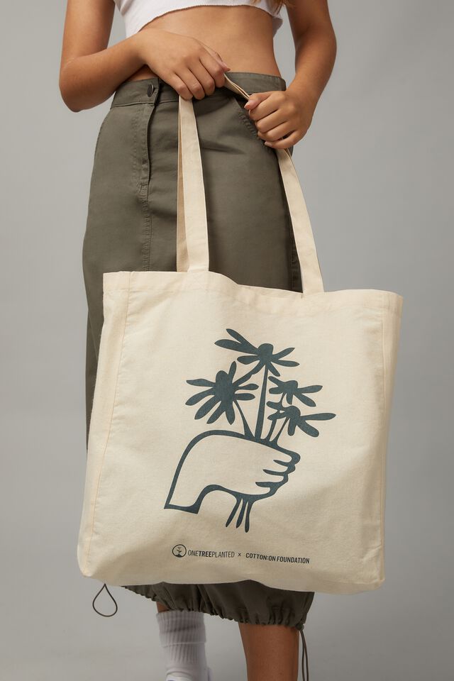 Foundation Factorie Recycled Tote Bag, ONE TREE FLOWER BUNCH