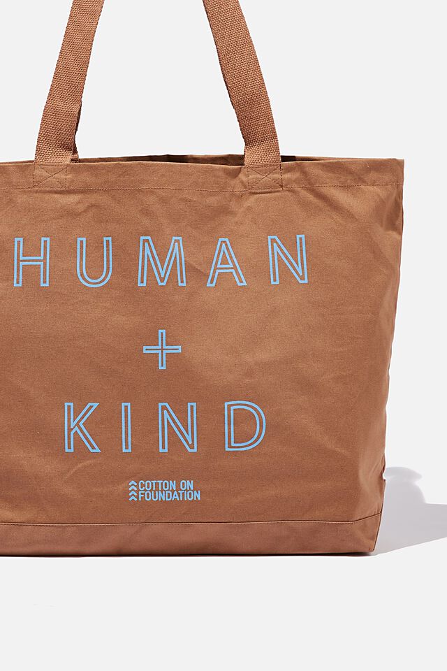 Foundation Exclusive Tote Bag, HUMAN KIND/COCOA BEAN