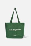 Foundation Exclusive Tote Bag, IN IT TOGETHER/HERITAGE GREEN