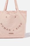 Foundation Exclusive Tote Bag, HUMAN KIND/DUSTY PINK
