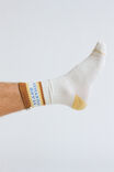 Life Changer X Cotton On Socks, BROWN/MUSTARD - alternate image 2