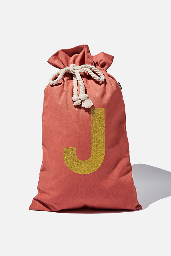Foundation Personalised Santa Sack Letter, WASHED CORAL