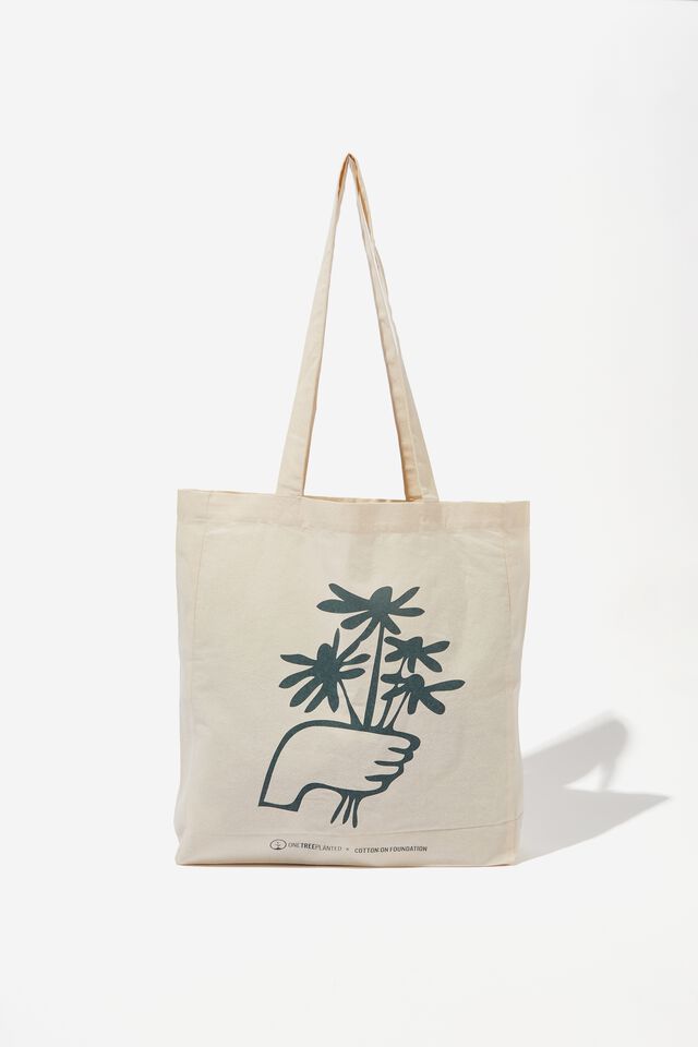 Foundation Factorie Recycled Tote Bag, ONE TREE FLOWER BUNCH