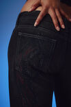 Luca Low Rise Bootleg Jean, LILLITH BLACK/ANGEL WINGS - example image 2