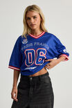 V Neck Sports Jersey, BLUE RED/06 - alternate image 1
