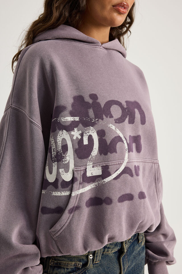 Notion Boxy Hoodie, NTN WASHED MYSTIC PURPLE/NOTION N092