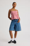 Luca Ruffle Top, RED GINGHAM - alternate image 2