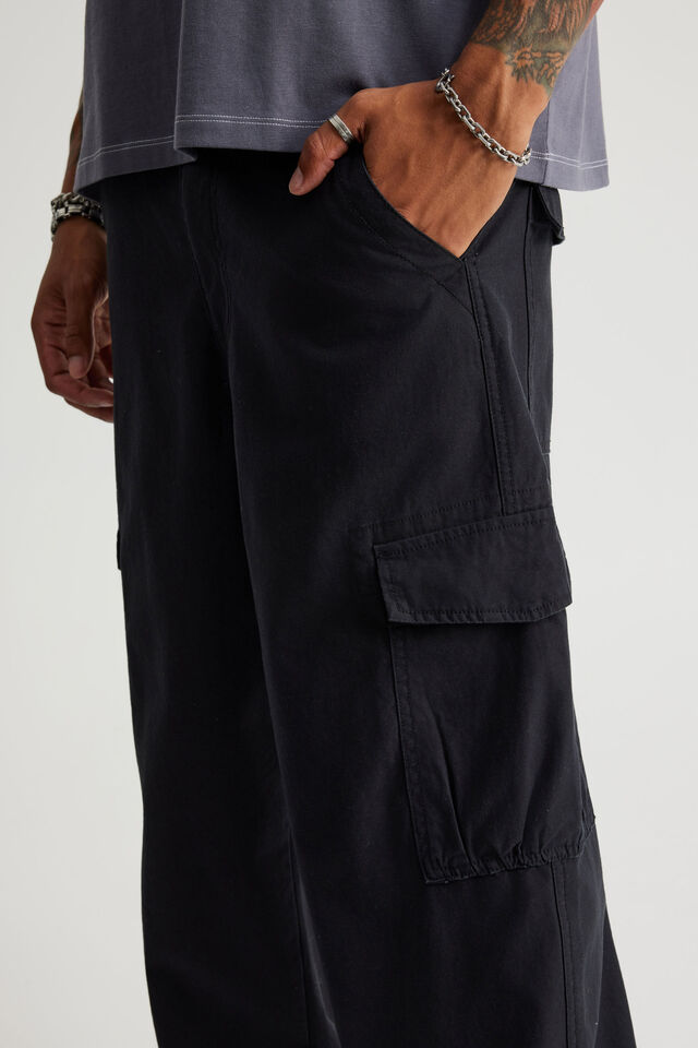 Notion Baggy Cargo Pant, WASHED BLACK