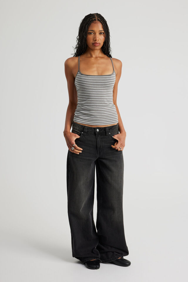 Kiki Cami, ASH GREY STRIPE