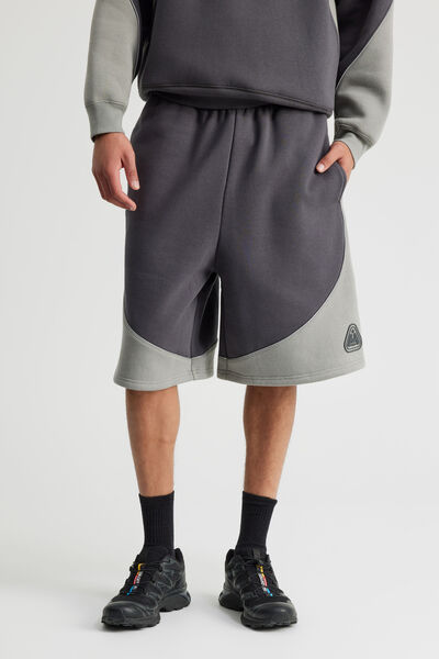 Half Half Regular Track Short, HH SLATE/ OIL SLICK PANEL