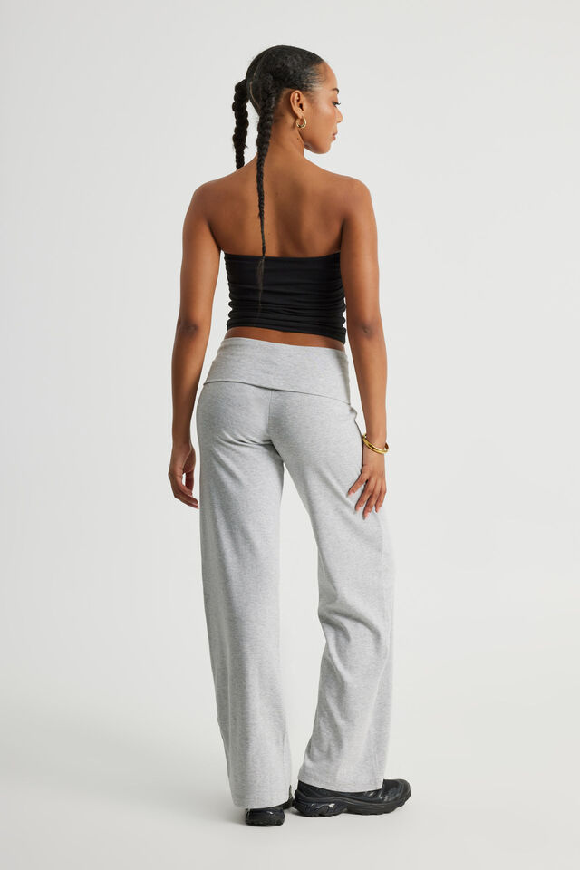Roll Over Straight Leg Pant, GREY MARLE