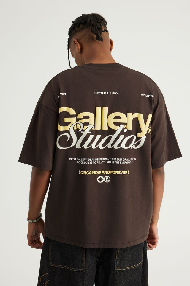Open Gallery Box Fit Tshirt, OG CHOC TORTE/OPEN GALLERY STUDIOS