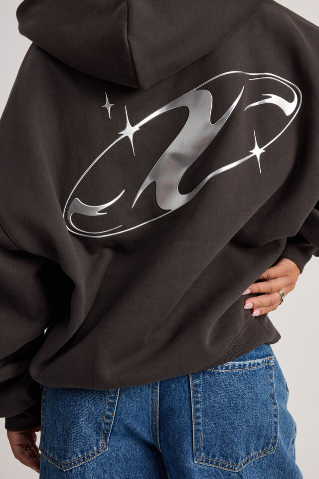 Harley Slouchy Hoodie, PHANTOM/Y2K SWIRL