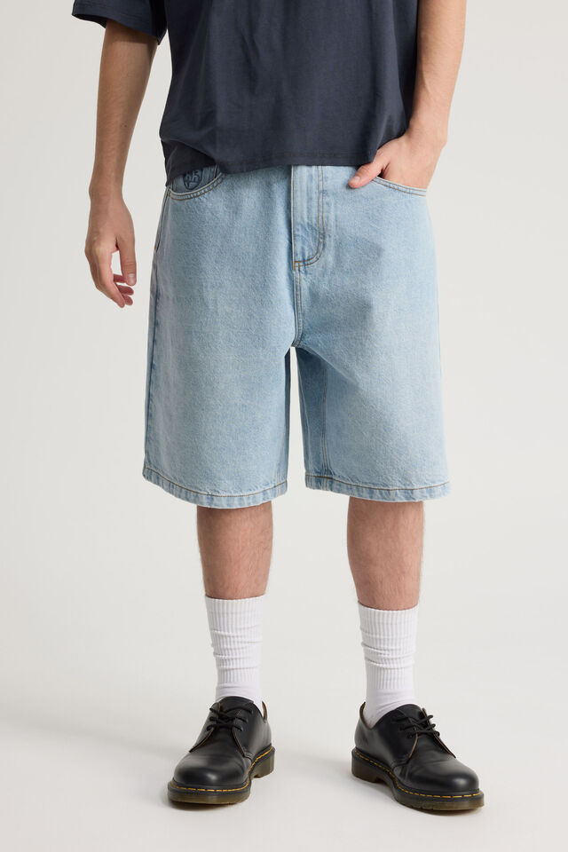 Half Half Classico Denim Short, CLEAN BLEACH