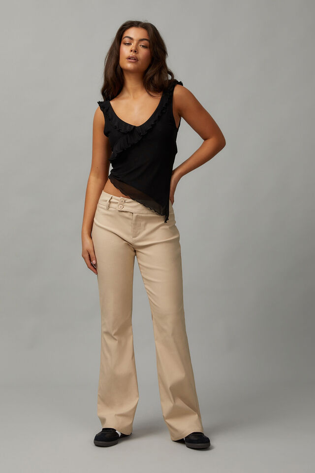 Bobbie Flare Pant, LIGHT STONE