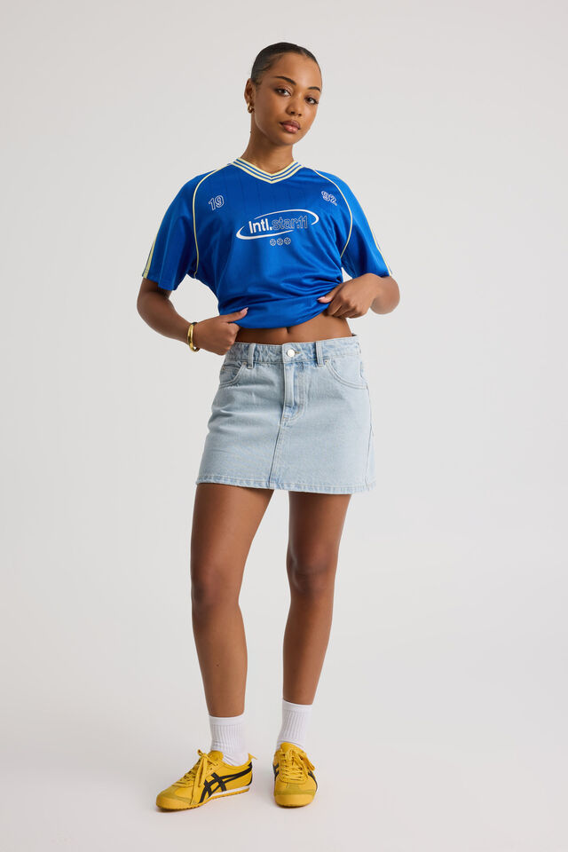 The Everyday Denim Skirt, FADED BLUE