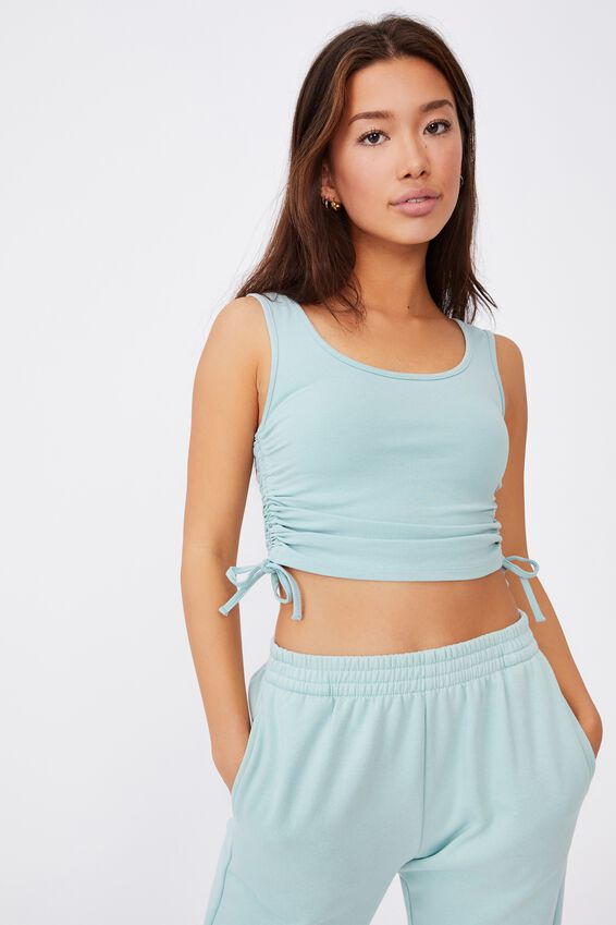 Ruched Side Seam Tank, ETHER