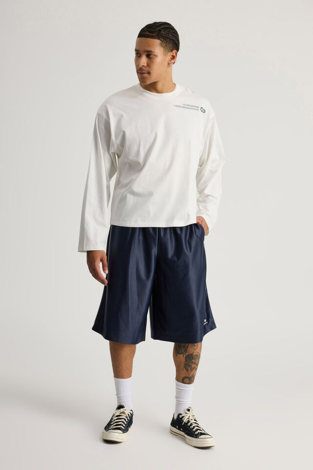 Open Gallery Longline Basketball Short, BLACK IRIS