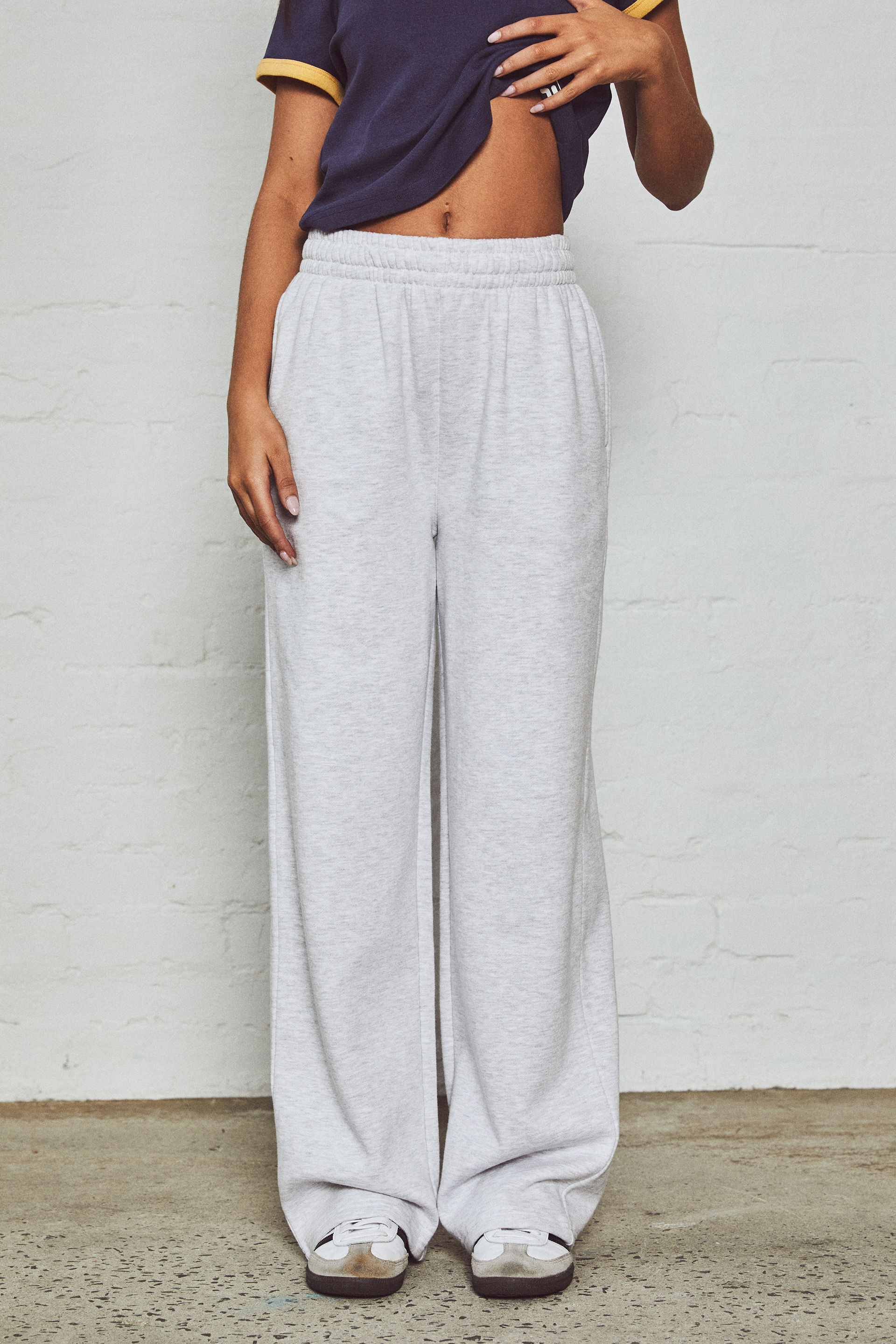 Straight leg track pants womens top