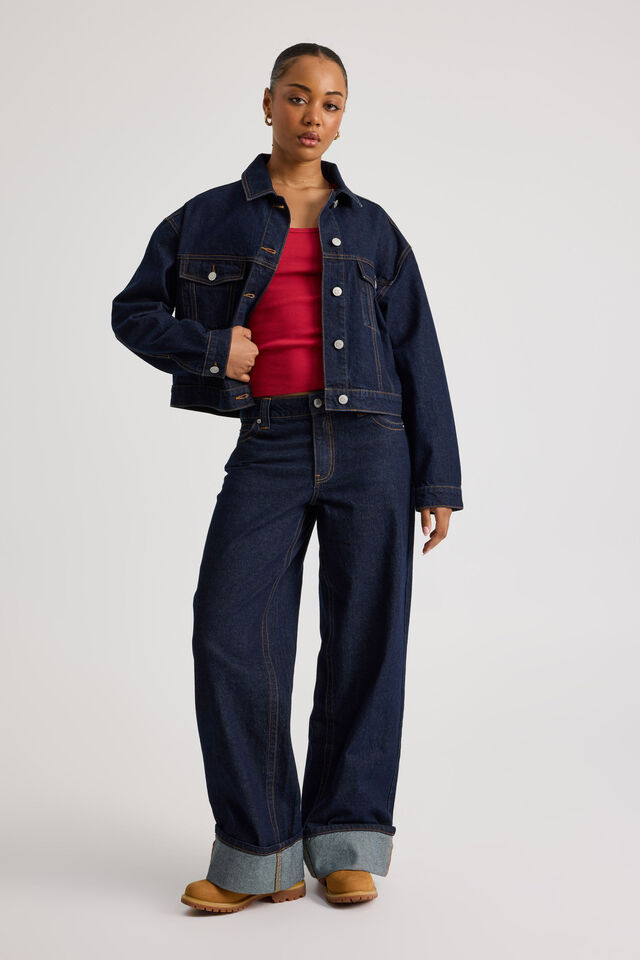 Low Rise Relaxed Jean, RAW INDIGO