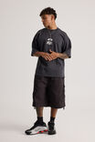 Heavy Weight Music Merch T Shirt, LCN BRA TUPAC WASHED BLACK/WHO S BACK - alternate image 2
