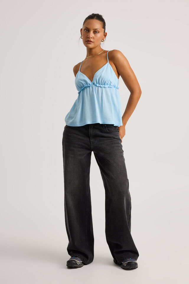 Belle Frill Cami, AIRY BLUE
