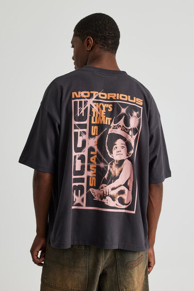 Heavy Weight Music Merch T Shirt, LCN MT SLATE/BIGGIE LIMIT
