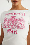 Boat Neck Graphic Tee, CLOUD / MATERIAL GIRL - example image 4