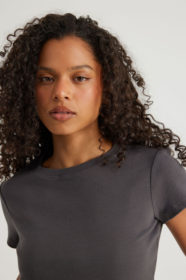 Authentics Fitted Tee, WASHED BLACK