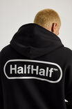 Half Half Zip Thru Hoodie, HH BLACK/WHITE PILL - alternate image 4