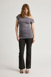 Batwing Longline Top, ASH GREY - alternate image 2