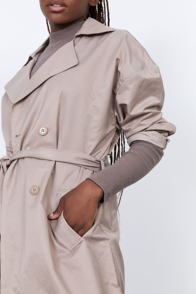 Trench Coat, BROWN MUSHROOM