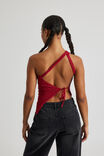 Ellie One Shoulder Top, RED - alternate image 3
