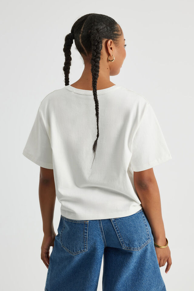 Boxy Graphic Tee, VINTAGE WHITE/METALLIC HEART