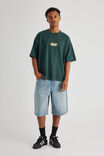 Half Half Heavyweight Box Fit Graphic Tshirt, HH IVY GREEN/DIGITAL GLOBE - alternate image 2
