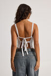 Quinn Tie Back Cami, MARSHMELLOW/BLACK POLKA DOT - alternate image 2