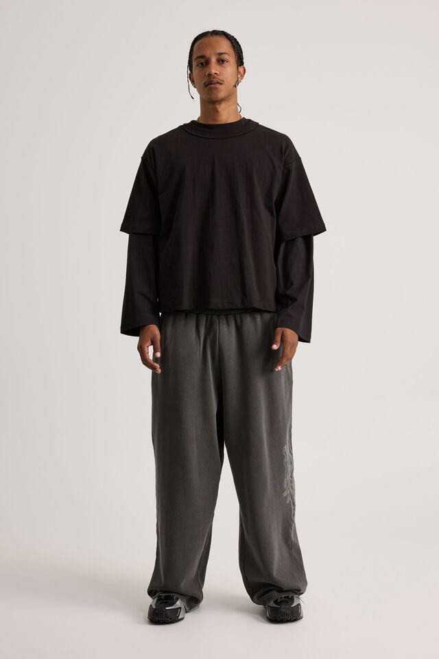 Marvel Baggy Trackpant, LCN MAR WASHED BLACK/SILVER SURFER