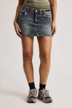 Stretch Denim Skirt, MIDNIGHT INDIGO - alternate image 1