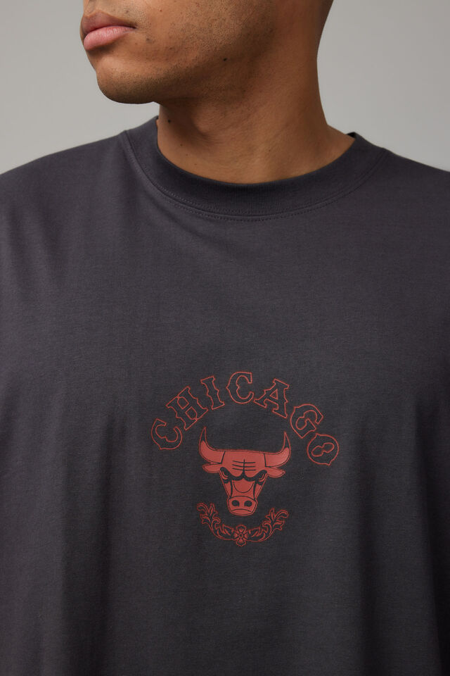 Oversized Nba T Shirt, LCN NBA SLATE/CHICAGO BULLS WESTERN
