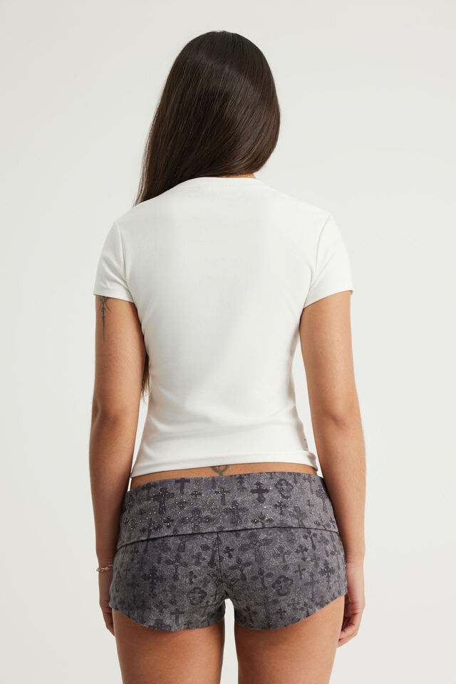 Fitted Graphic Tee, CLOUD / CHERUB