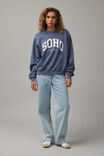 Graphic Crew Sweater, WASHED WORN BLUE/SOHO - alternate image 2