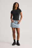 Everyday Denim Skirt, FADED BLUE - alternate image 2