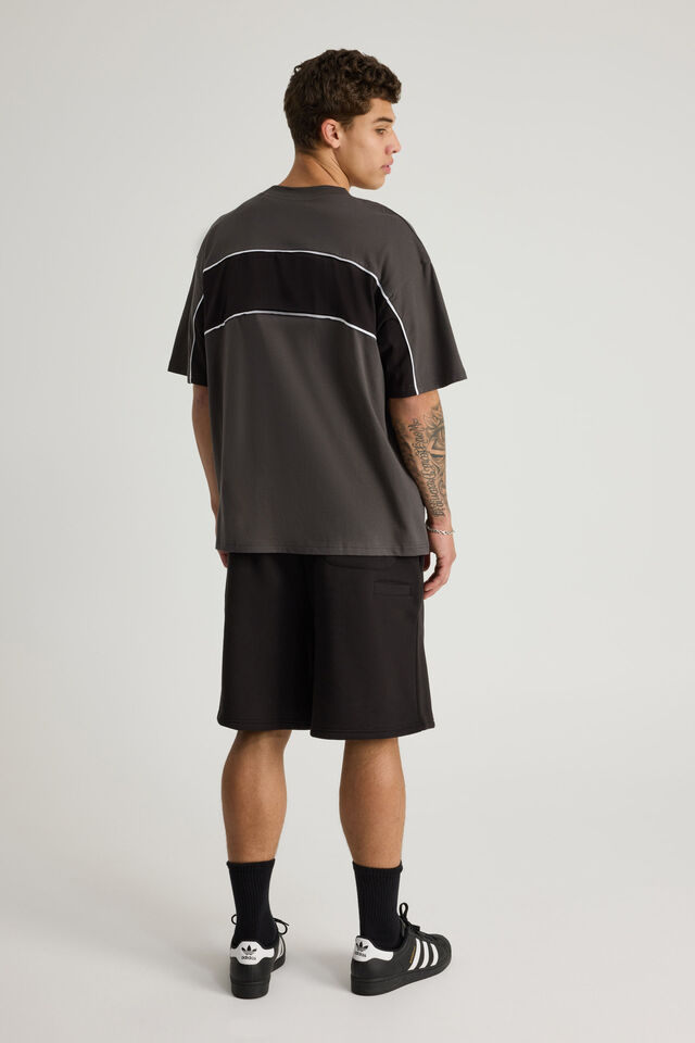 Half Half Regular Track Short, HH BLACK/SURF RIOT