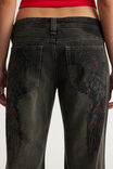 Luca Low Rise Bootleg Jean, LILLITH BLACK/ANGEL WINGS - example image 2